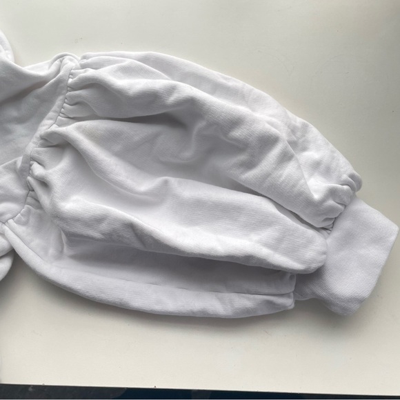 MSGM Puff Sleeve Crop Sweater Top Cotton - Picture 9 of 16